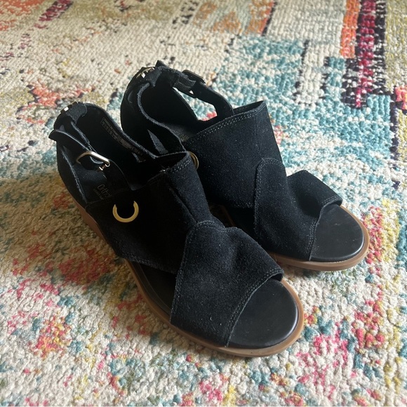 UGG KOOLABURRA Kaiah Pump | Black Suede | Open Toe | Size 6 - Picture 2 of 6